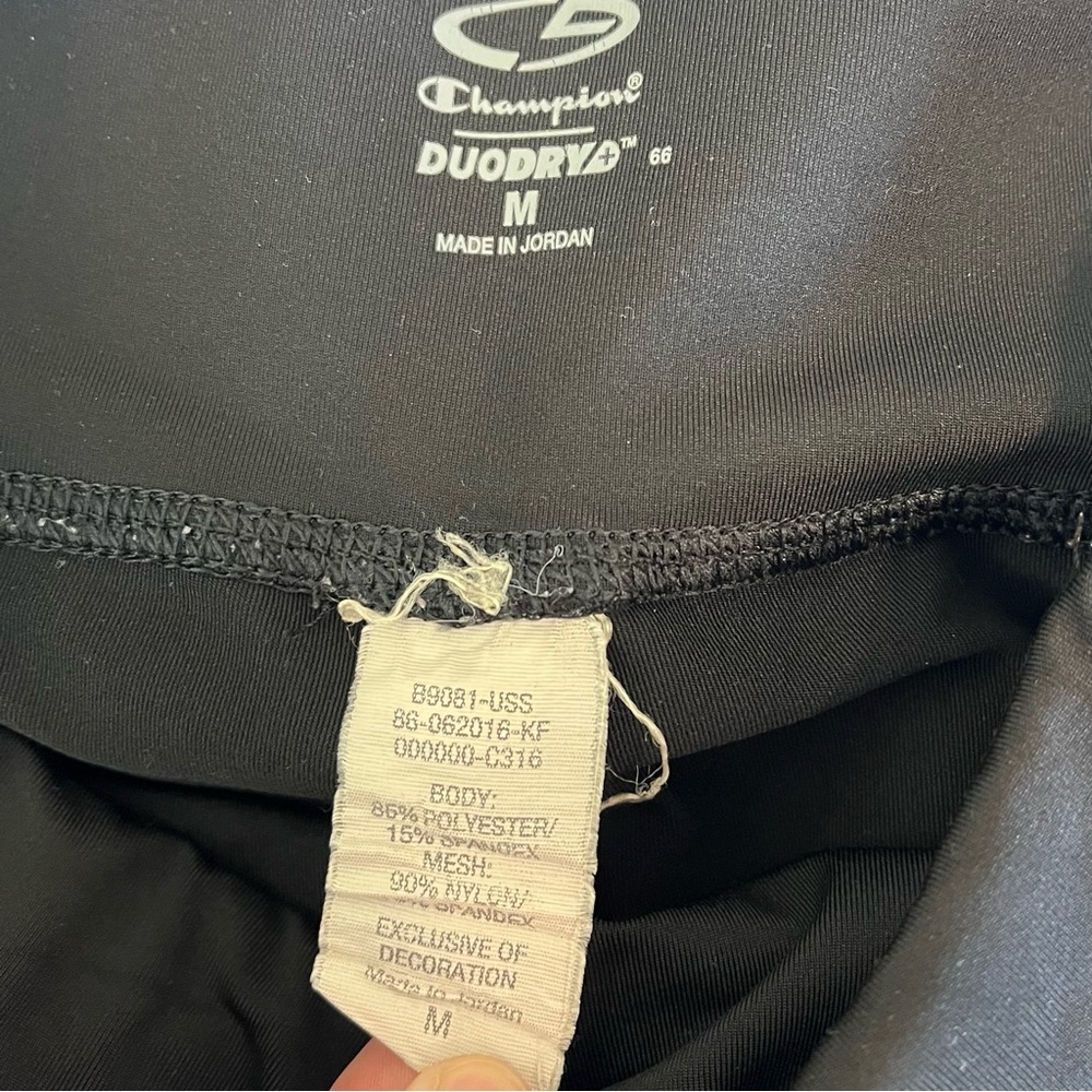Champion C9 DuoDry Black with Mesh Detail Leggings Size M - Picture 7 of 14